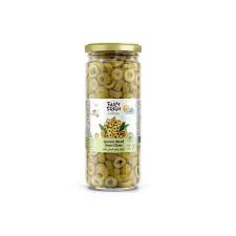 

Farm Fresh Green Olives Slice 440g