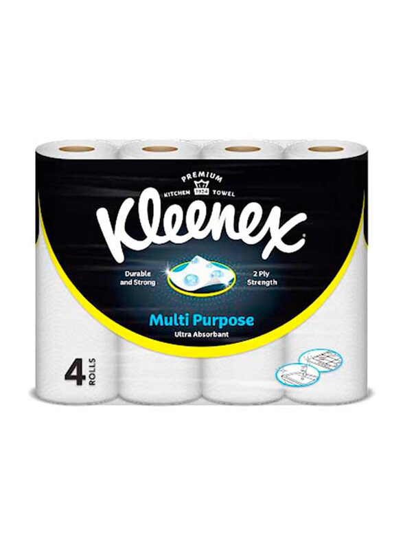 

Kleenex Viva Ultra Absorbent Multipurpose Tissue, 4 Rolls x 40 Sheets