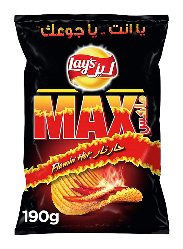 Lay's Max Flaming Hot Potato Chips, 190g