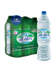 Al Ain Bottled Drinking Mineral Water, 6 Bottles x 1.5 Litres