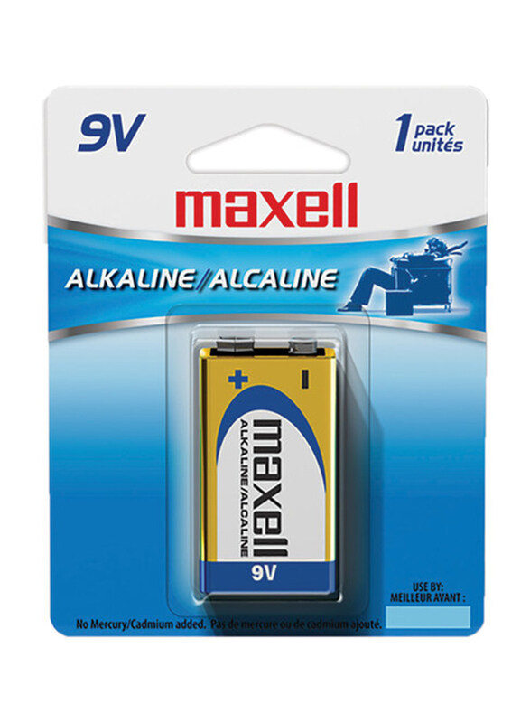 

Maxell Alkaline 9V Battery, 6LF22(GD)1B, Multicolour