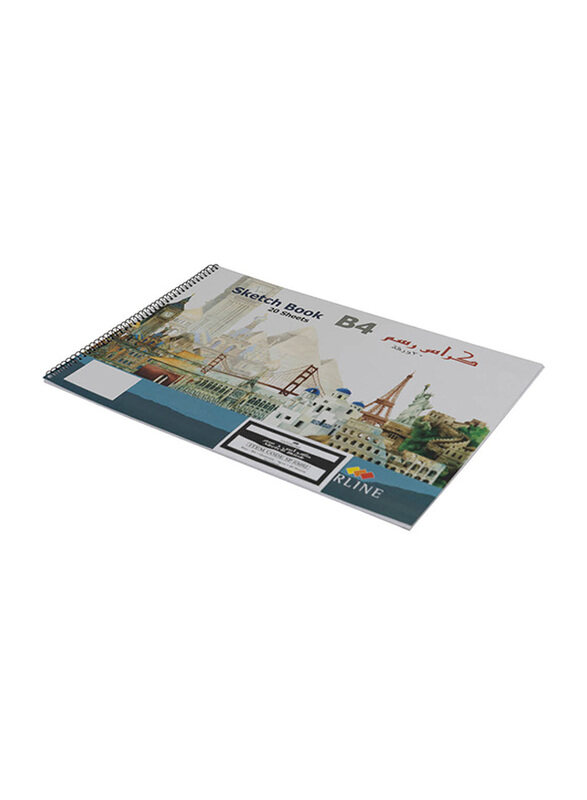 

Paperline Sketch Book, 20 Sheets, B4 Size, Multicolour