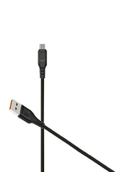Denmen 1 Meter Micro-A USB Data Cable, 2.4A Fast Charge USB Type-A Male to Micro-A USB for Smartphones, D01V, Black