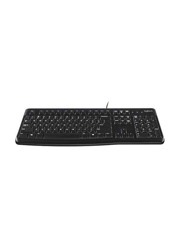 Logitech K120 Wired Arabic/English Keyboard, Black