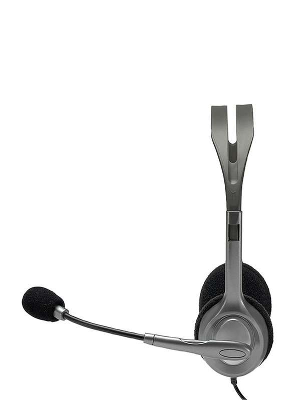 Logitech H110 Wired Stereo Headset with Mic, Black