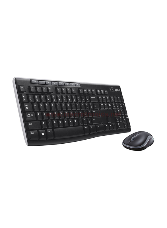 Logitech MK270 Wireless English Keyboard and Mouse Combo Set, Black