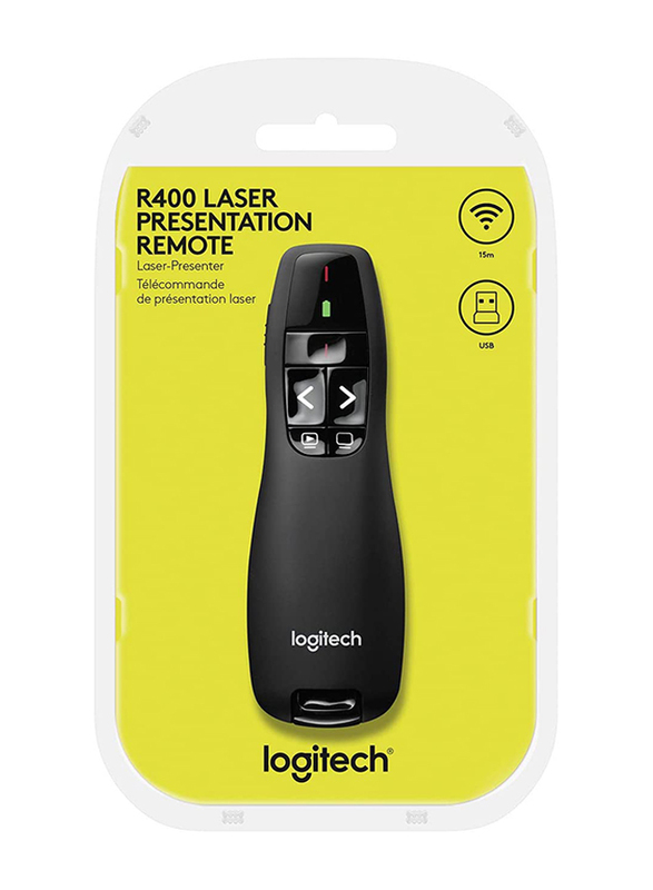 Logitech R400 Wireless Presenter, Black