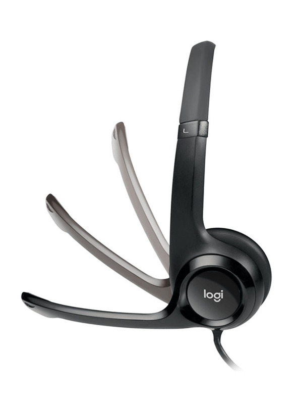 Logitech H390 USB Wired Computer Headset with Mic, Black