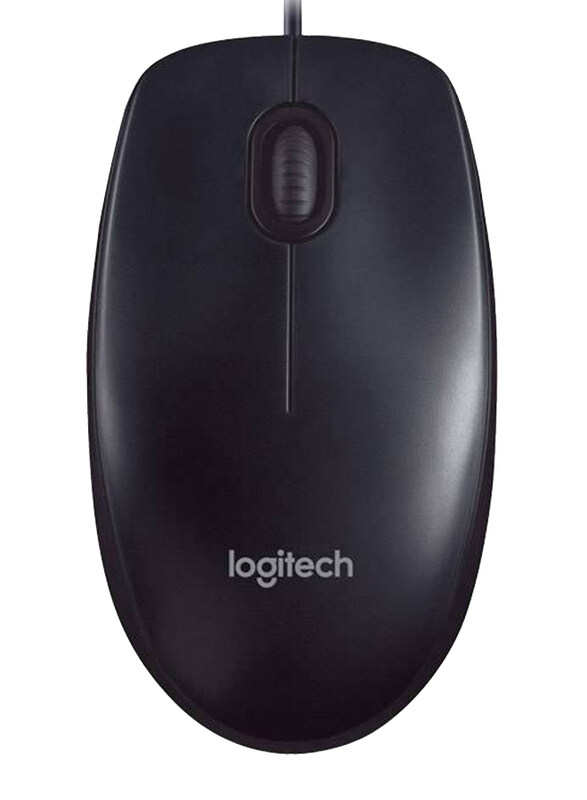 Logitech M90 Wired Optical Mouse, Black