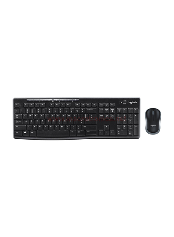 Logitech MK270 Wireless English Keyboard and Mouse Combo Set, Black