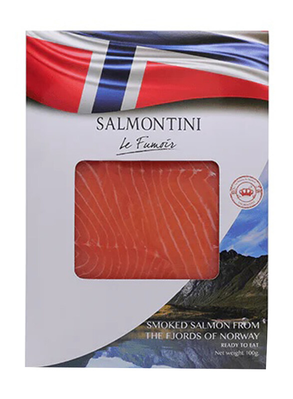 

Salmontini Norweigan Oak Smoked Salmon D-Cut, 100g