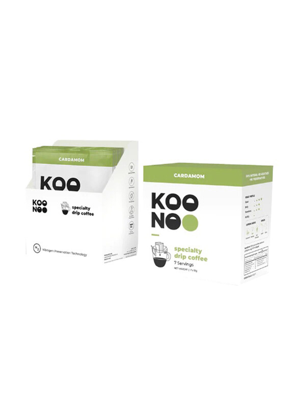 

Koonoo Cardamom Speciality Drip Coffee, 7 Pieces