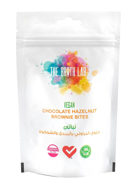 The Broth Lab Vegan & Paleo Chocolate and Hazelnut Brownie Bites, 500ml