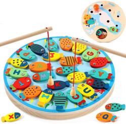 Icdot Wooden Fishing Game Toy