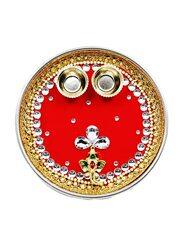 22cm Fancy Thali, Gold/Yellow