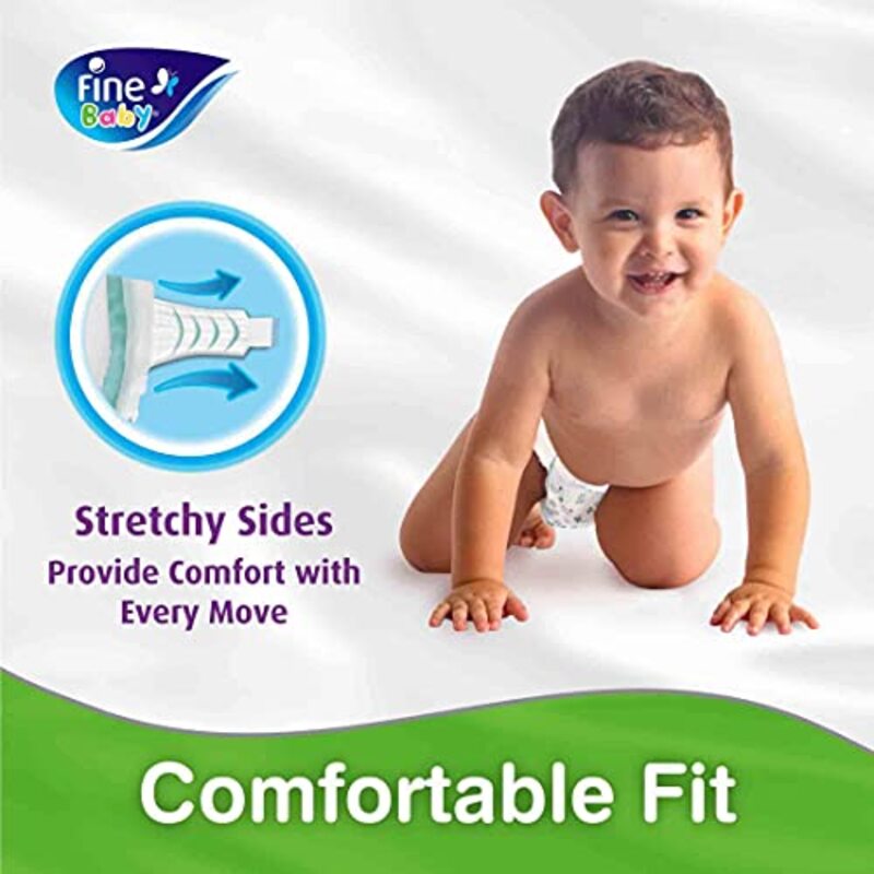 Fine Guard Double Lock Baby Diaper, Size 5, Maxi, 11-18 Kg, 70 Count