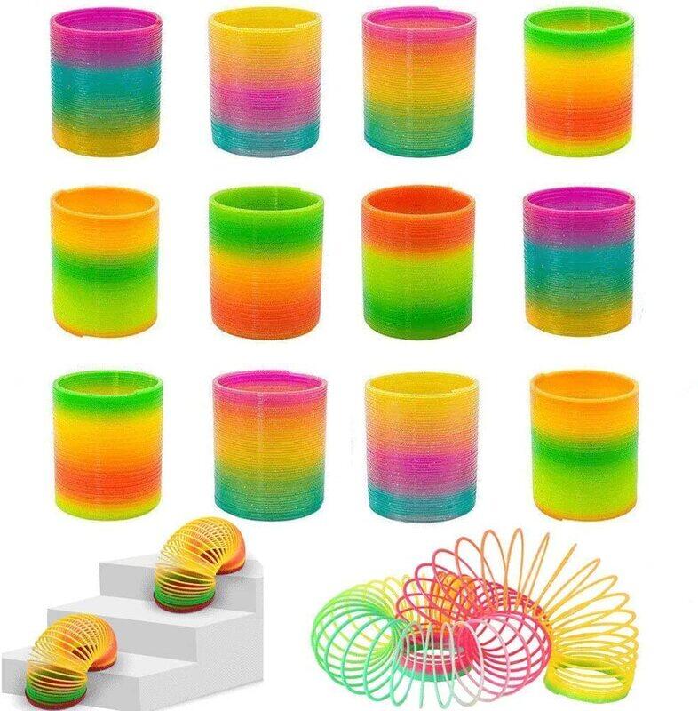 

Generic Colourful Rainbow Spring Coil Toy, 12 Pieces, Ages 3+