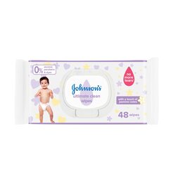 Johnson's Baby Ultimate Clean Wipes, 48 Pieces, White