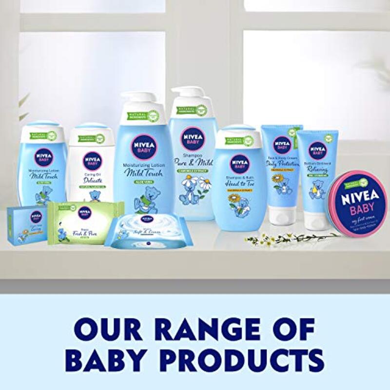 Nivea Baby Fresh & Pure Aloe Vera Wipes, 3 x 63 Wipes, White