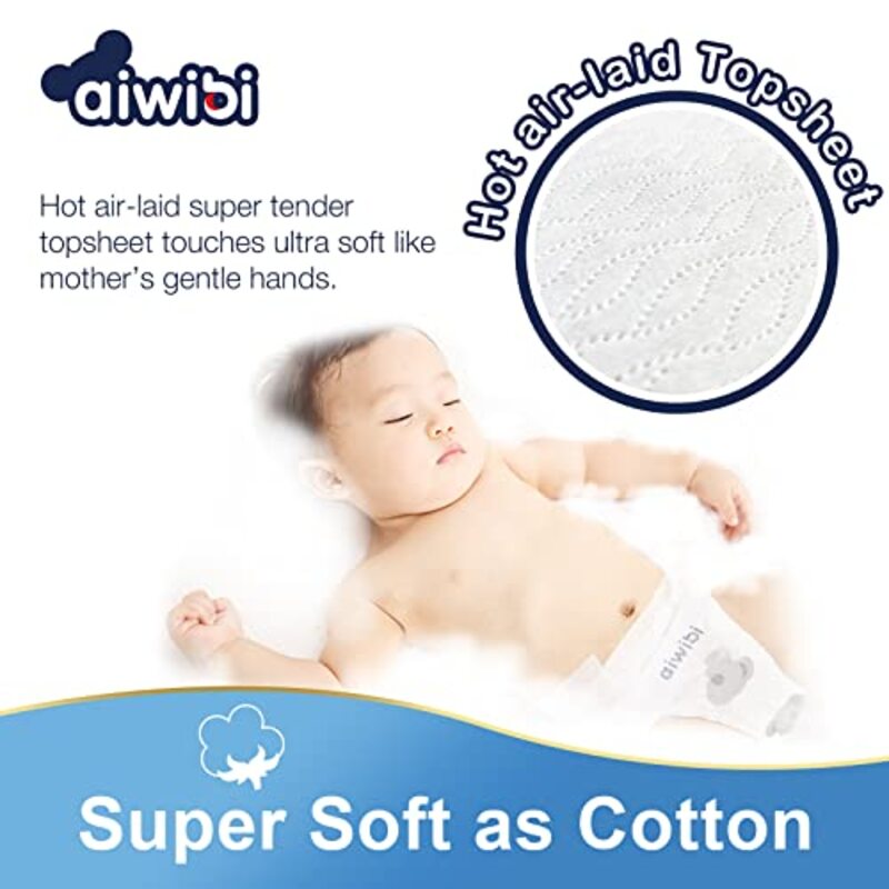 Aiwibi Ultra-Thin Premium Baby Diaper Pants, Size M, 4-10 Kg, 26 Count