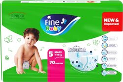 Fine Baby Diapers, Size 5, 11-18 Kg, 70 Count