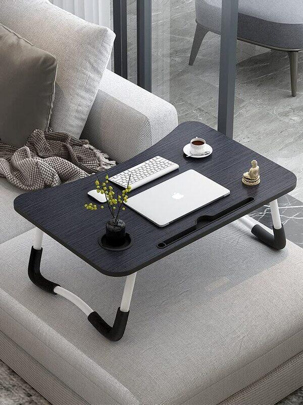 

Universal Laptop Desk Folding Table with Ipad and Cup Holder, LT3, Black