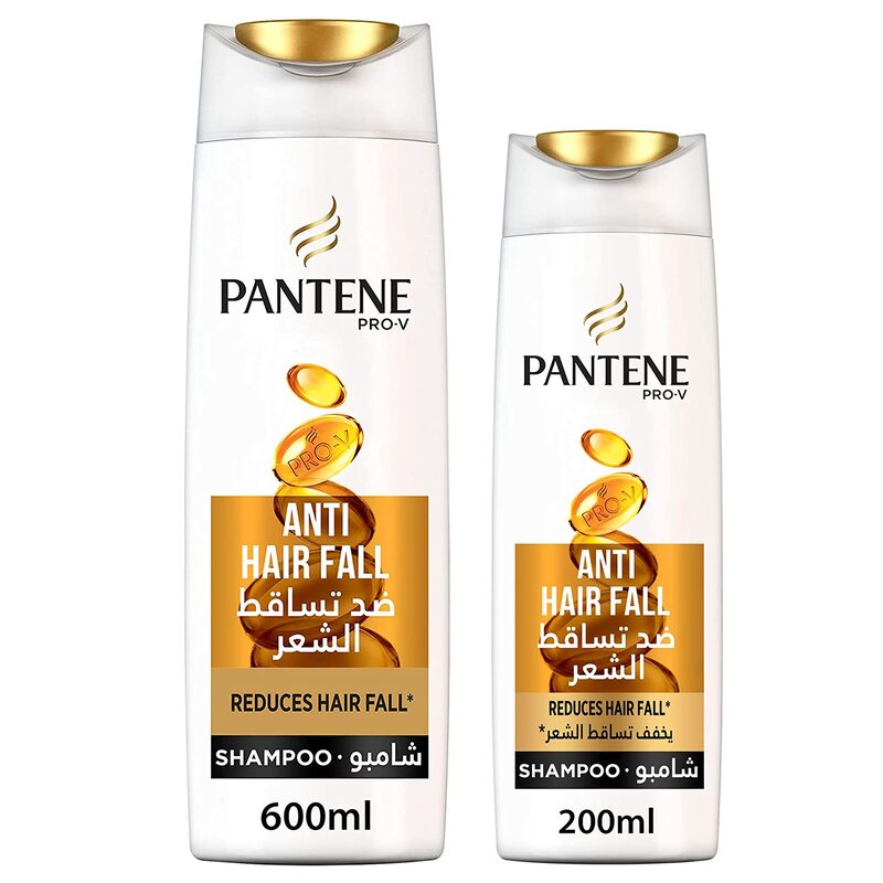 Pantene Pro-V Anti-Hair Fall Shampoo, 600 ml + 200ml