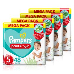 Pampers Baby Dry Pants with Aloe Vera Lotion, Size 5, 12-18 Kg, 192 Count