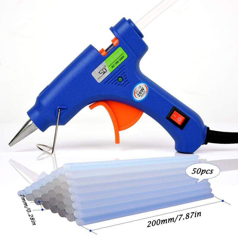 

Ma Fra 20W Glue Gun with 50 Hot Glue Sticks, White/Blue