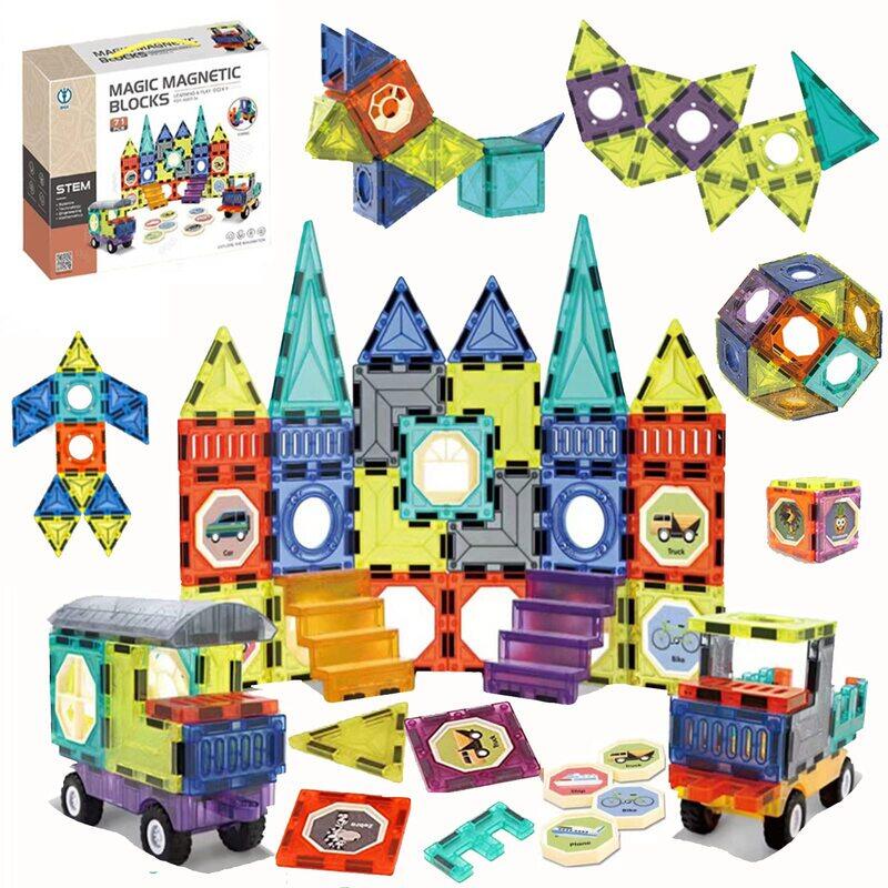 

Fengyang 3D Magnetic Building Blocks Toy, 71 Pieces, Ages 3+