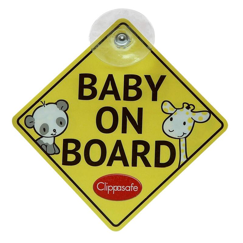 Clippasafe Baby On Board Sign, Yellow