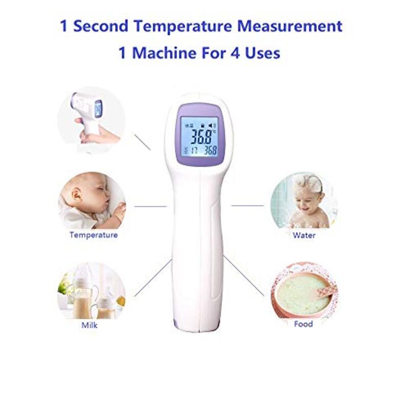 Digital Non-Contact LCD IR Laser Nice Infrared Temperature Thermometer Gun, White