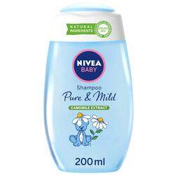 Nivea Baby Pure & Mild Camomile Extract Bath Shampoo, 200ml, Blue
