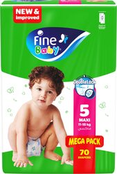 Fine Baby Diapers, Size 5, 11-18 Kg, 70 Count