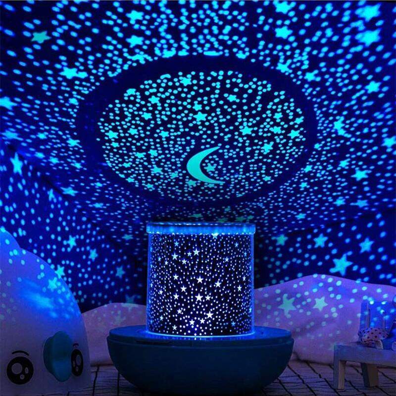 

Winice Remote Control and Timer Design Seabed Starry Sky Rotating LED Star Projector for Bedroom, Blue