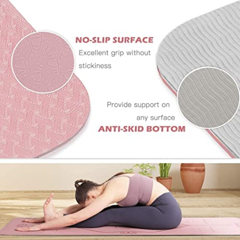 Umineux Yoga Mat Non Slip, Pilates Fitness Mats, Eco Friendly, Anti-Tear  Yoga Mats for Women, 14 Exercise Mats for Home Workout with car