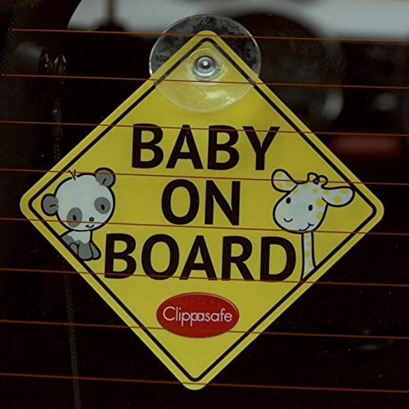 Clippasafe Baby On Board Sign, Yellow