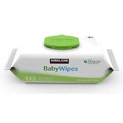 Kirkland Signature Tencel Baby Wipes, 9 x 100 Wipes, White