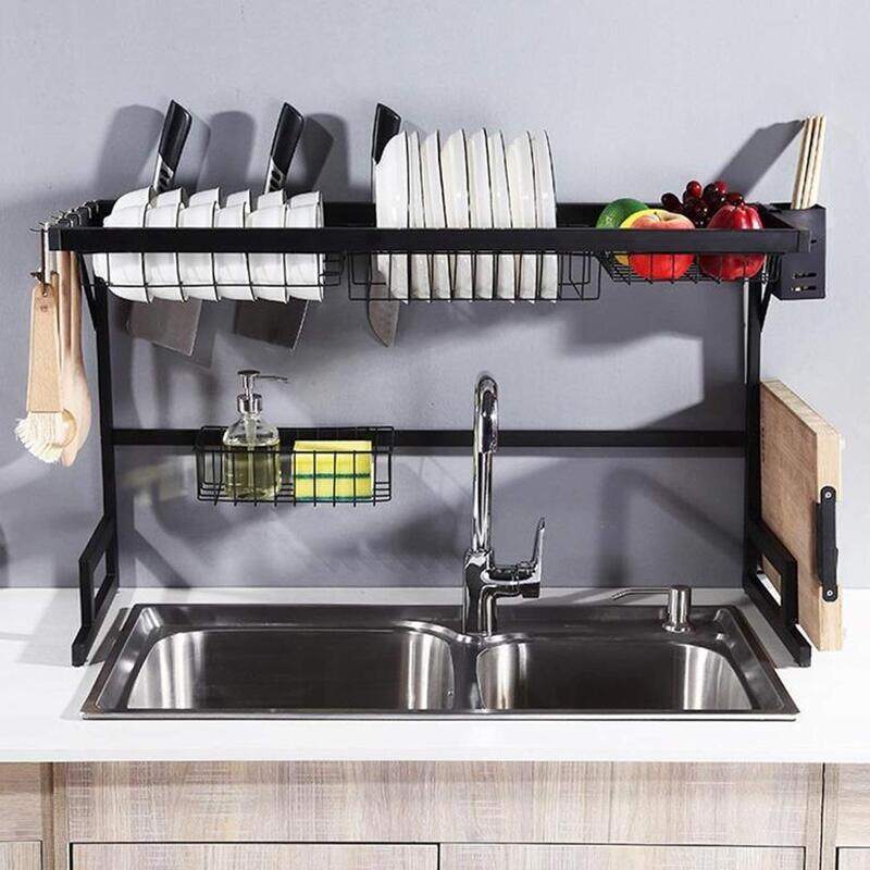 

Generic LEMOZO Stainless Steel Dish Drying Rack, Black