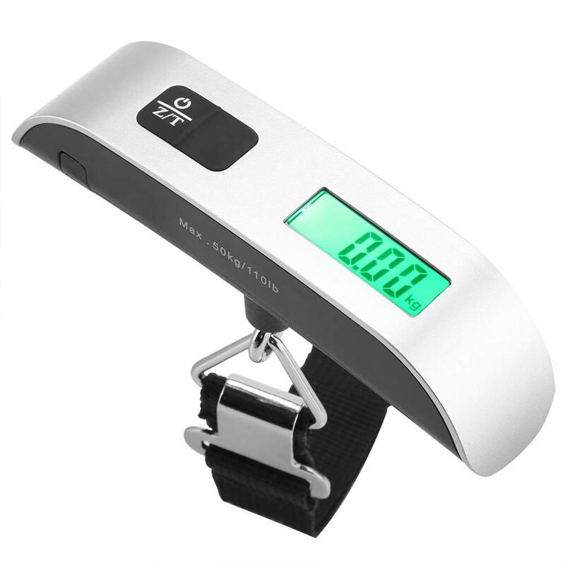 

Hztyyier Digital LCD Display Portable Handheld Luggage Scale, Silver/Black