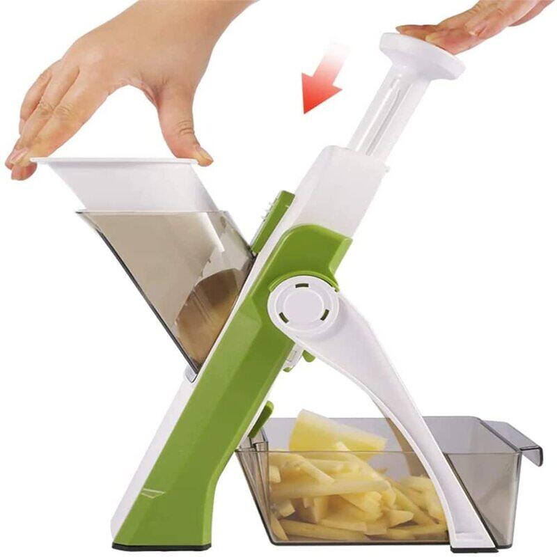 

Generic SCCJGL Multi-purpose Adjustable Mandoline Slicer for Kitchen, Green