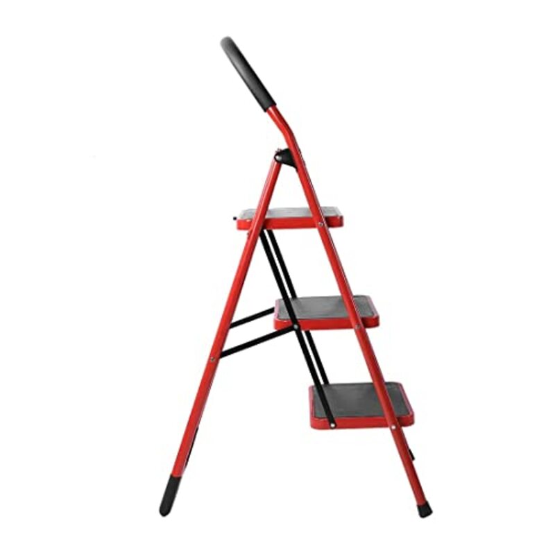 3 Step In-House Folding Ladder, XL01-3STEPRED, Red