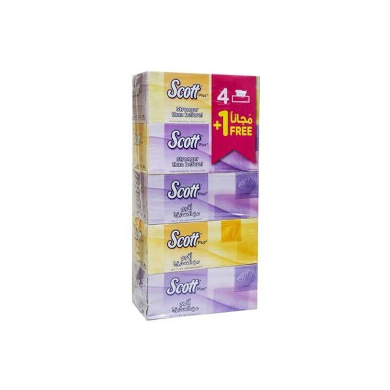

Generic Scott Plus Facial Tissue, White, 5 Box x 160 Sheets x 2 Ply