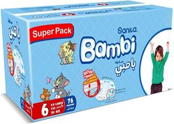 Sanita Bambi Baby Diaper, XXL, 18+ Kg, 76 Count