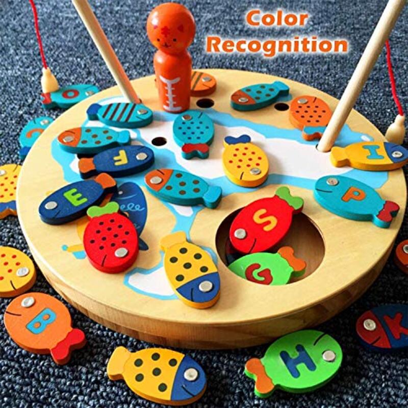 Icdot Wooden Fishing Game Toy