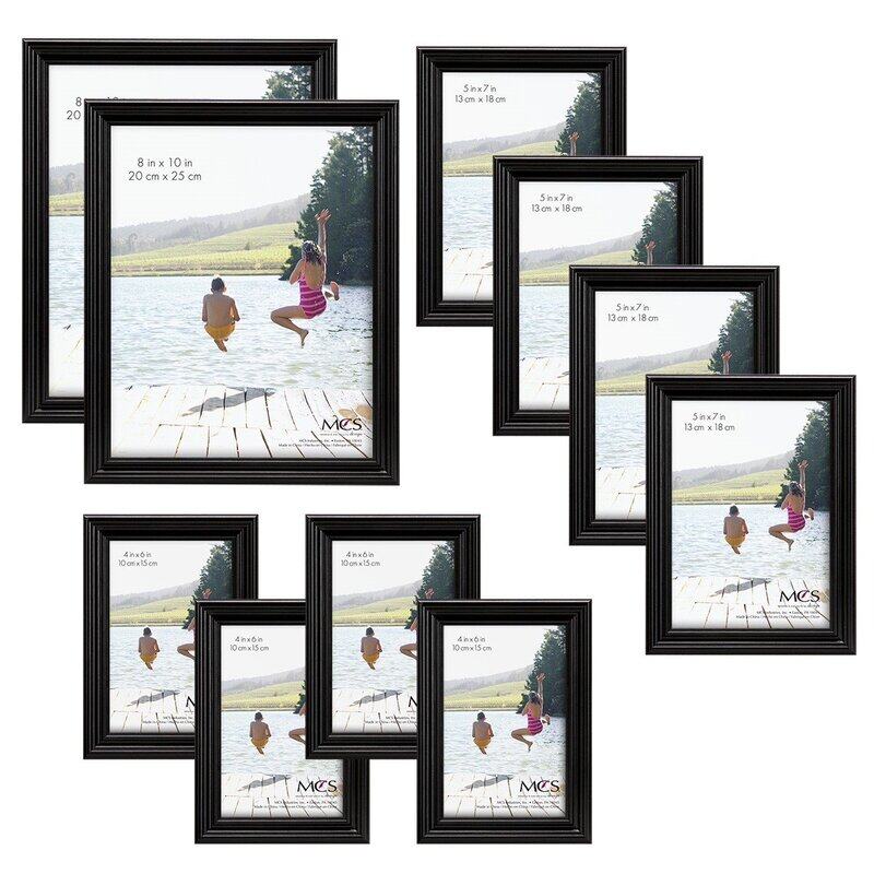 

Mcs NbS Multi Pack Picture Frame, 10 Piece, Black