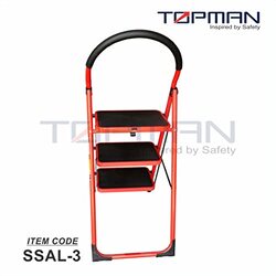 3 Step Folding Multifunction Step Ladder, Red