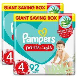 Pampers Baby Dry Pants with Aloe Vera Lotion, Size 4, 9-14 Kg, 184 Count