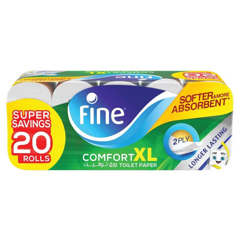 

Fine Comfort XL Toilet Paper, 2 Ply x 20 Rolls x 250 Sheets