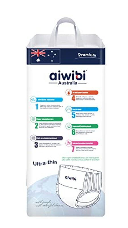 Aiwibi Ultra-Thin Premium Baby Diaper Pants, Size M, 4-10 Kg, 48 Count